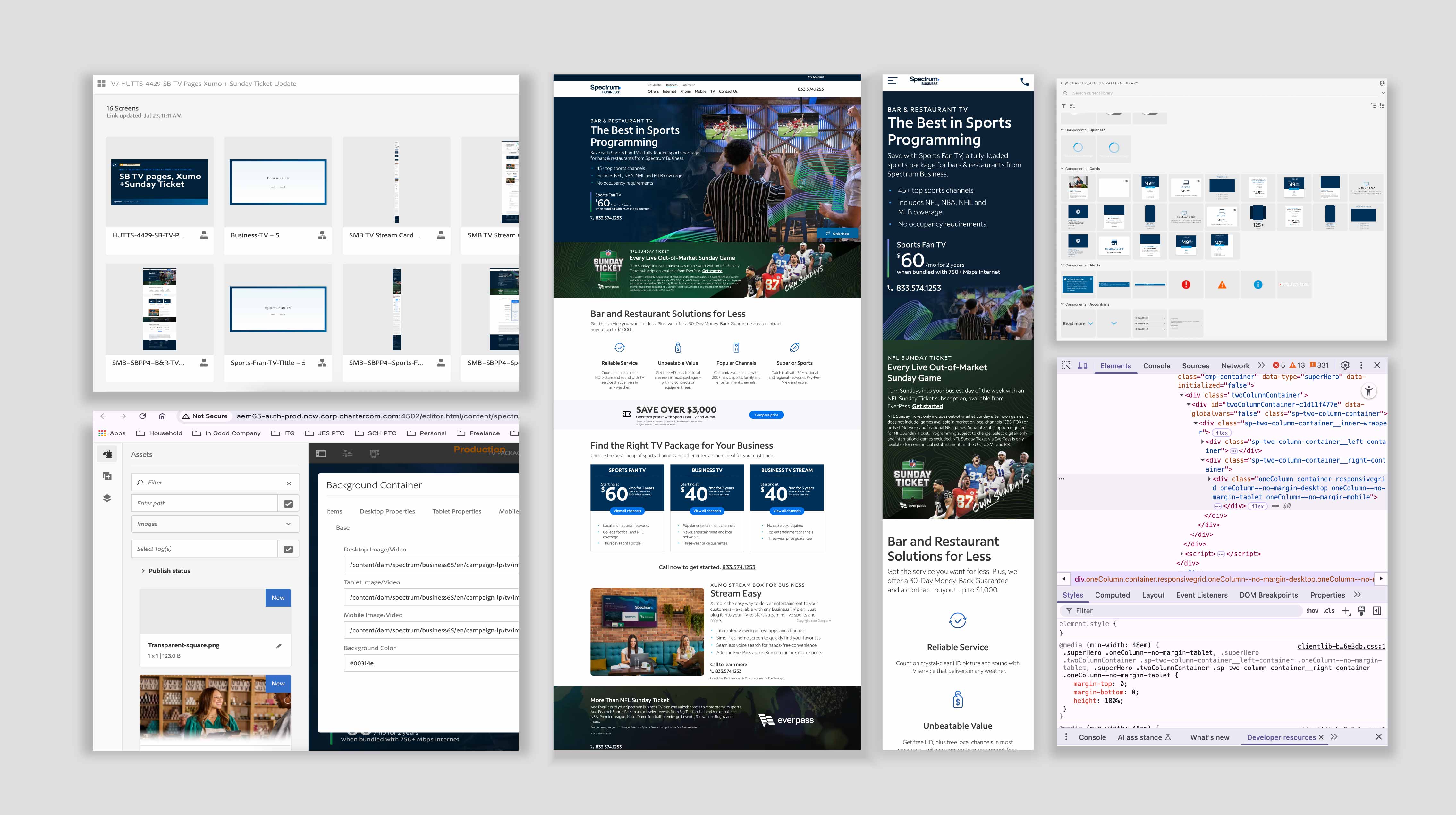 Charter Spectrum Business — design work overview