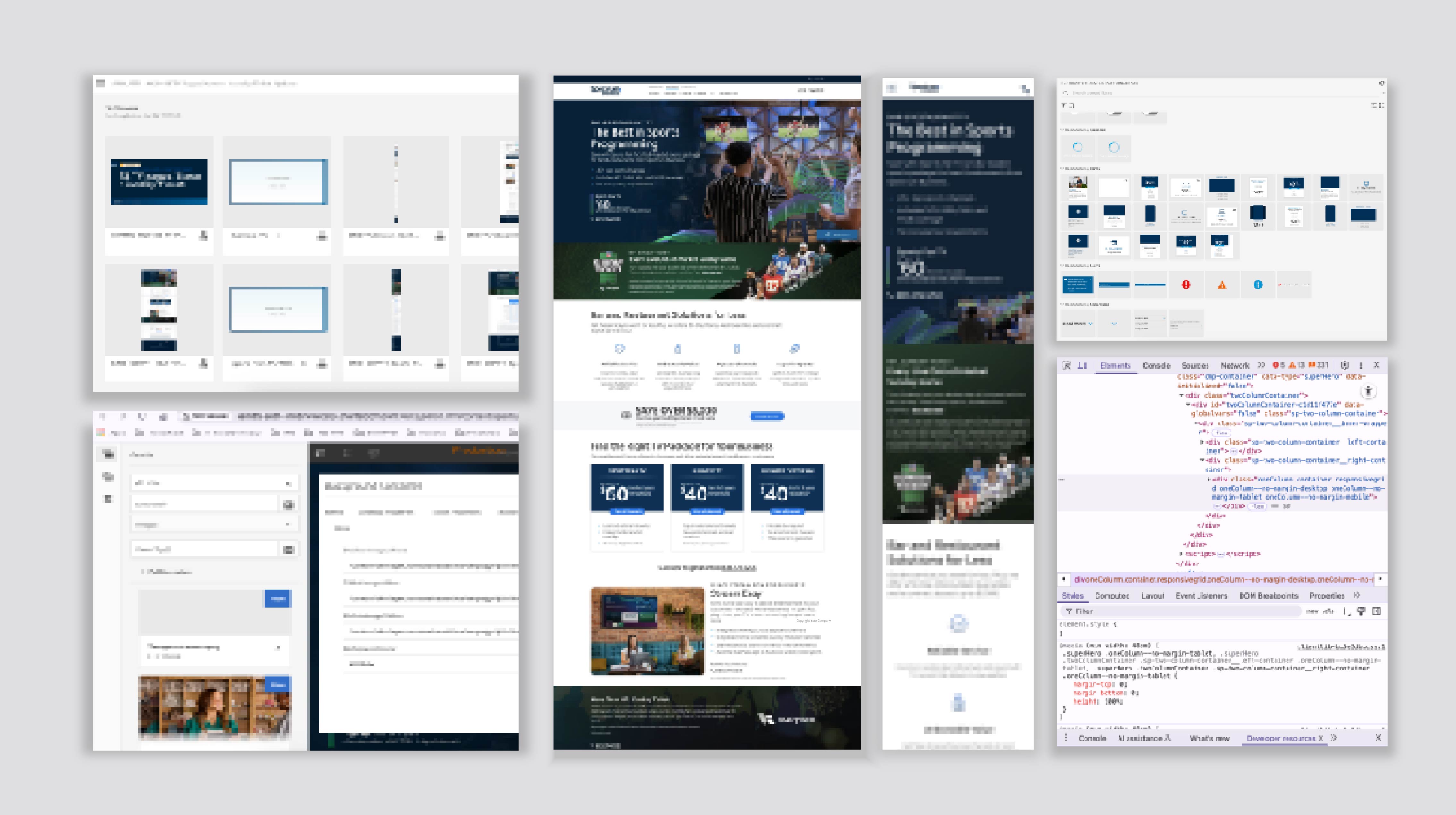 Spectrum Business page layouts