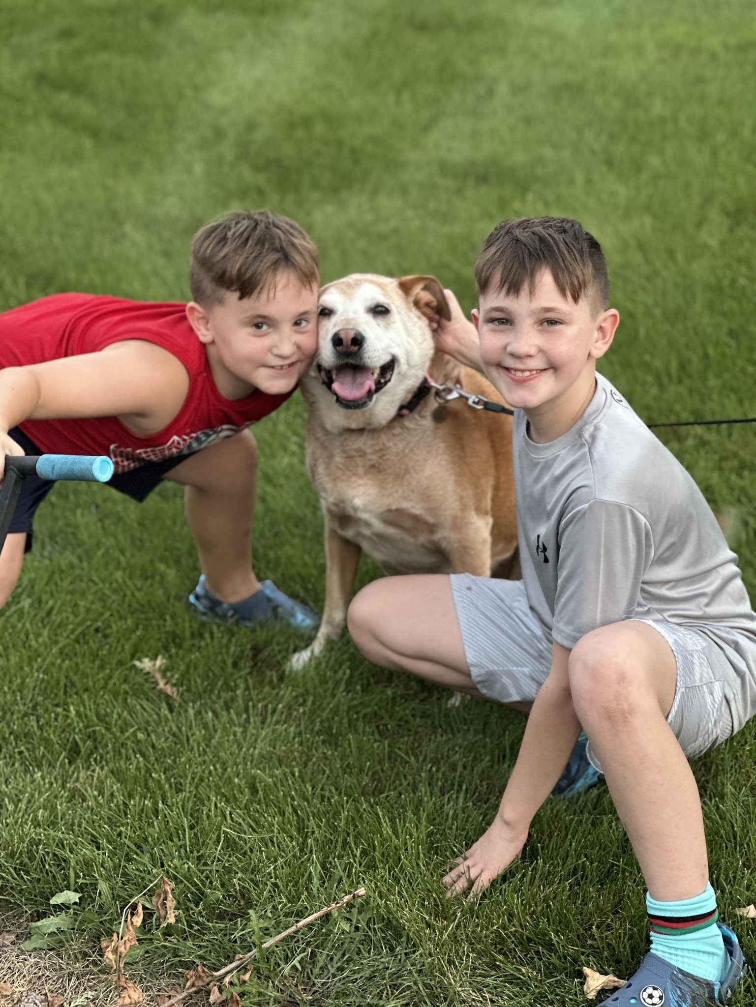 Julie with her boys Casey and Austin