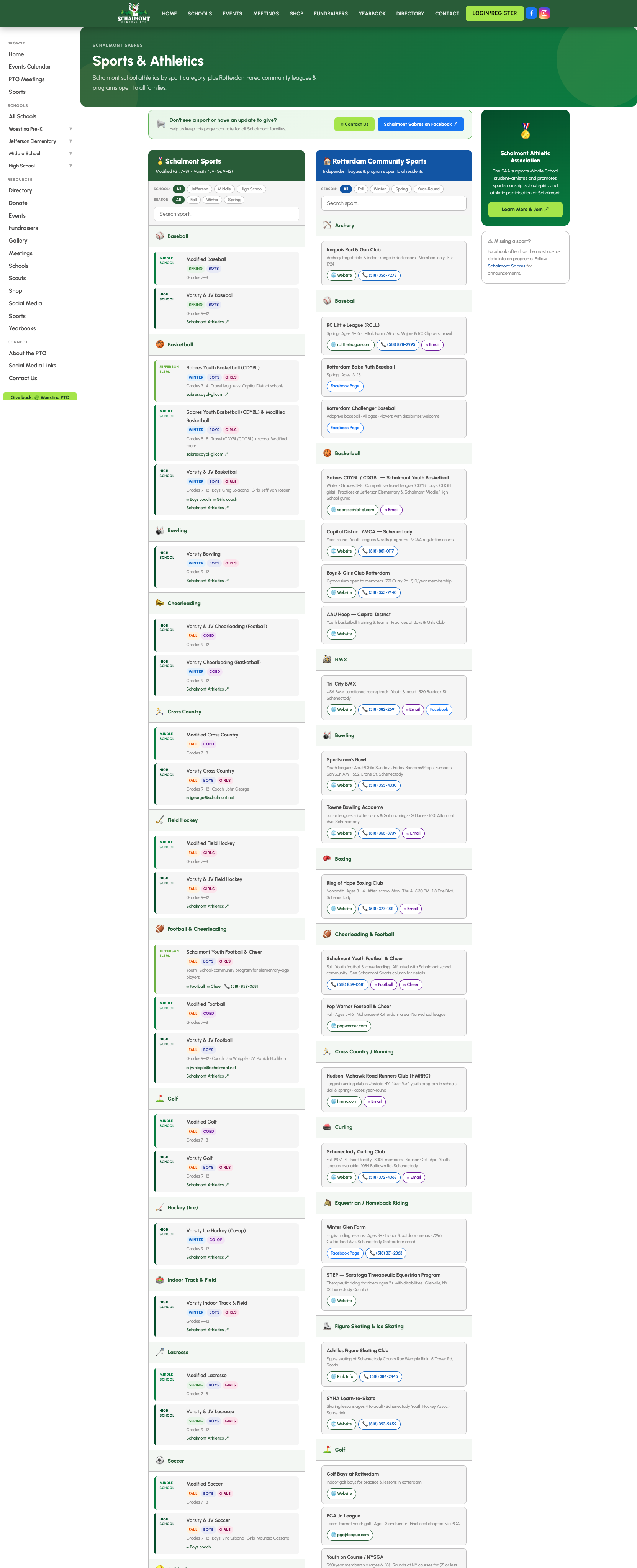 Schalmont PTO Sports